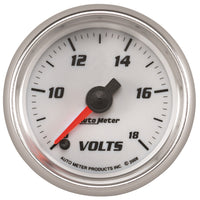2-1/16 in. VOLTMETER 8-18V WHITE PRO-CYCLE