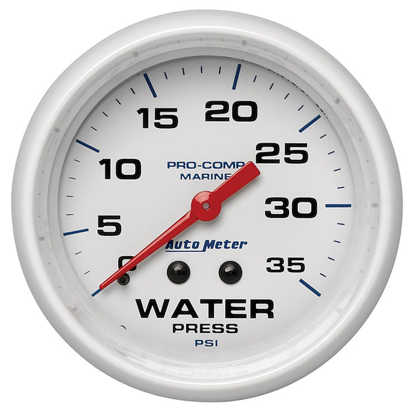 2-5/8 in. WATER PRESSURE 0-35 PSI MARINE WHITE