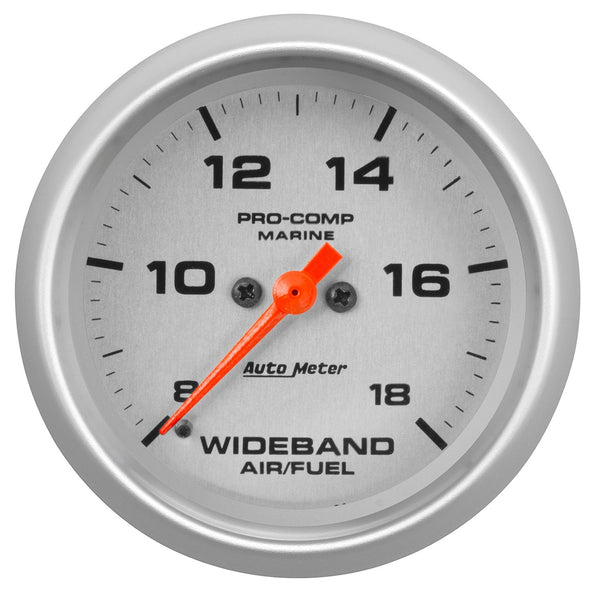 2-5/8 in. WIDEBAND AIR/FUEL RATIO ANALOG 8:1-18:1 AFR MARINE SILVER