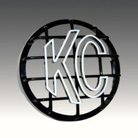 8" Stone Guard - ABS Plastic - Black / White KC Logo