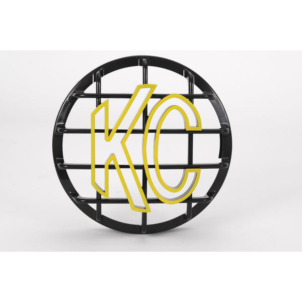 6" Stone Guard / Grill - Black / Yellow KC Logo